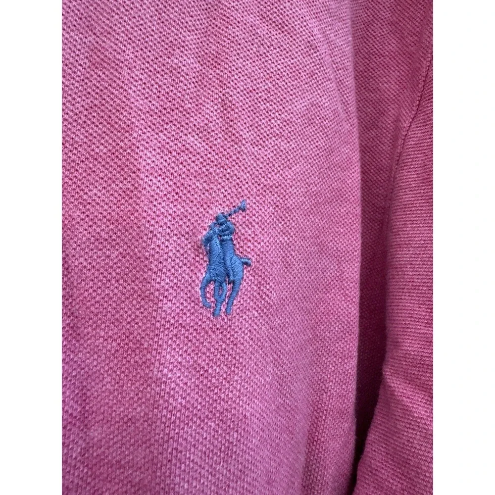 Vintage‎ 90s Pink Polo Ralph Lauren Mens Size XL Tall Blue Pony Logo Vintage